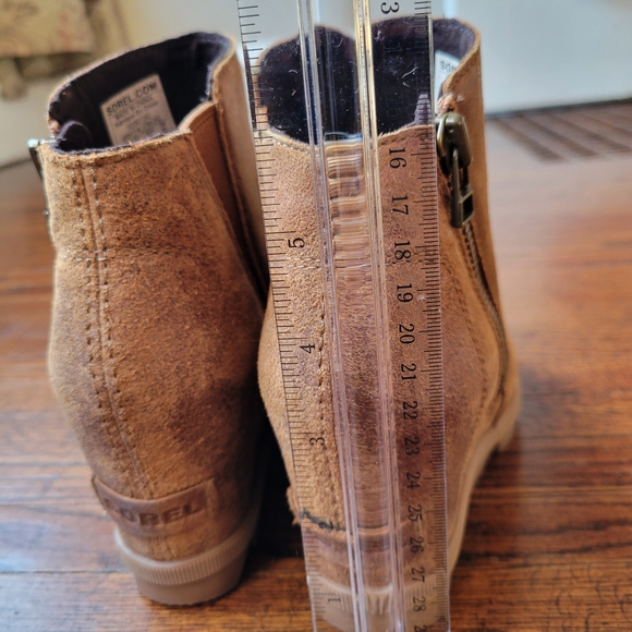 Sorel Womens Joan of Arctic II Wedge Zip Boots Waterproof Leather Tan Size 5 - Picture 11 of 13